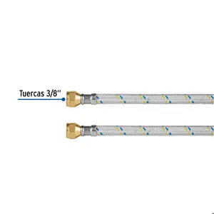 Manguera para gas, aluminio, 3/8
