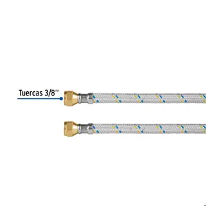 Manguera para gas, aluminio, 3/8