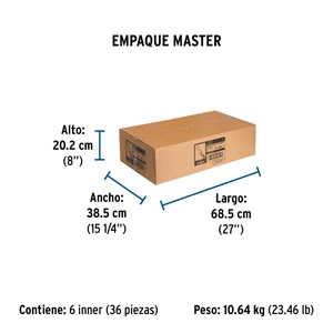 Manguera para gas, aluminio, 3/8