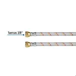 Manguera para gas, aluminio, 3/8