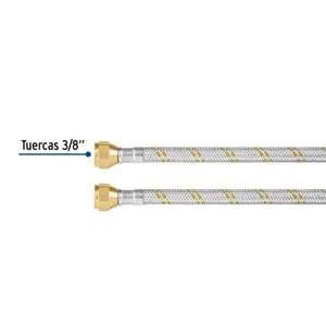 Manguera para gas, acero inox, 3/8