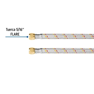 Manguera para gas, aluminio, 5/16