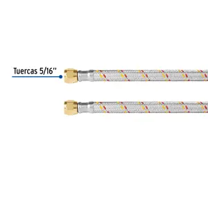 Manguera para gas, aluminio, 5/16