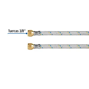 Manguera para gas, aluminio, 3/8
