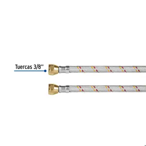Manguera para gas, aluminio, 3/8