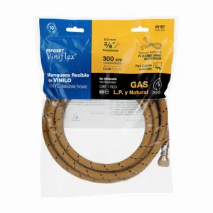 Manguera para gas, vinilo, 3/8