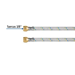 Manguera para gas, aluminio, 3/8
