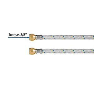 Manguera para gas, aluminio, 3/8