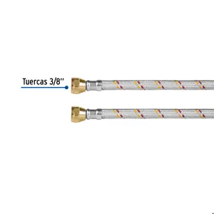 Manguera para gas, aluminio, 3/8