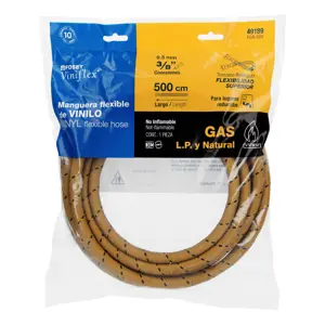 Manguera para gas, vinilo, 3/8