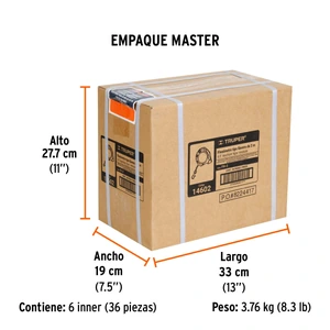 Flexómetro Gripper de 2 m tipo llavero, cinta 13 mm, Truper