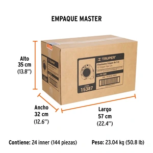 Truper Flexómetro contra impactos 3 m cinta 13 mm grad. métrica