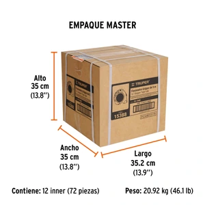 Truper Flexómetro contra impactos 5 m cinta 19 mm grad. métrica