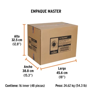 Truper Flexómetro contra impactos 8 m cinta 25 mm grad. métrica