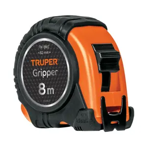 15389 / FH-8ME Truper Flexómetro contra impactos 8 m cinta 25 mm grad. métrica