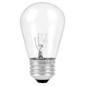 49091 / FI-11 Lámpara incandescente S14 11 W luz cálida, Volteck