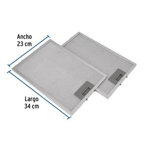 Foset Juego de 2 filtros de aluminio para campana CAME-50