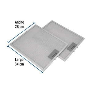 Foset Juego de 2 filtros de aluminio para campana CAME-60
