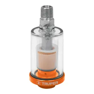 19027 / FISE Filtro separador de agua y aceite, cuerda 1/4 NPT, Truper