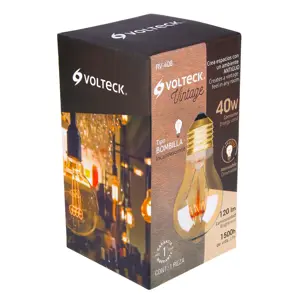 Lámpara incandescente vintage 40 W tipo bombilla, Volteck
