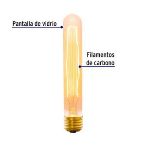 Lámpara incandescente vintage 40 W tipo probeta, Volteck