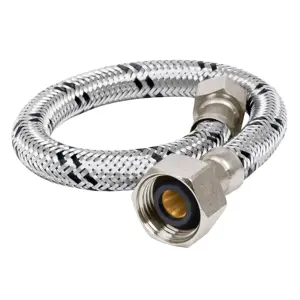 45488 / FLA-30XL Foset Manguera lavabo/fregadero, acero inox, 1/2