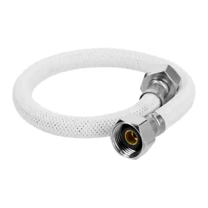 45312 / FLA-40B Foset Manguera lavabo/fregadero, vinilo blanco, 1/2
