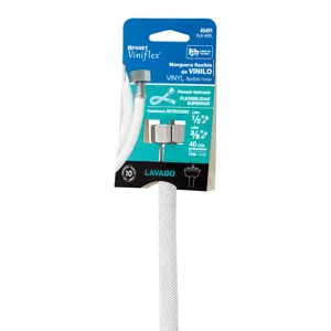 45491 / FLA-40VL Foset Manguera lavabo/fregadero, vinilo blanco, 1/2