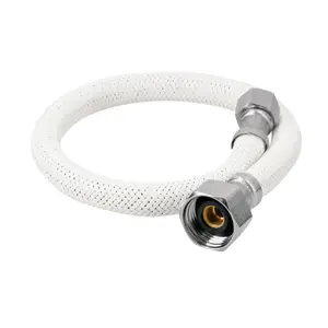 45491 / FLA-40VL Foset Manguera lavabo/fregadero, vinilo blanco, 1/2