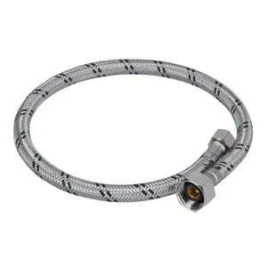 45490 / FLA-55XL Foset Manguera lavabo/fregadero, acero inox, 1/2