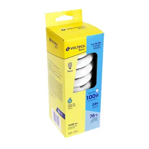 26110 / FOTW-24CP Lámpara espiral T4 24 W luz de día en caja, Volteck