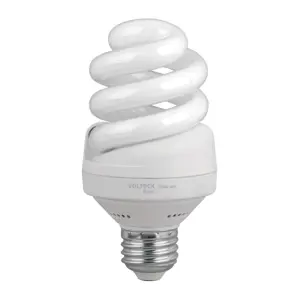 26106 / FOTWC-13CP Lámpara espiral T4 13 W luz cálida en caja, Volteck