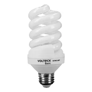 20104 / FOTWC-20CP Lámpara espiral T4 20 W luz cálida en caja, Volteck