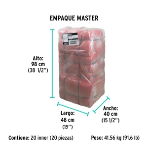 Rollo de 25 m de franela roja de algodón, Klintek