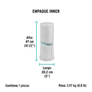 Rollo de 50 m de franela blanca de algodón, Klintek