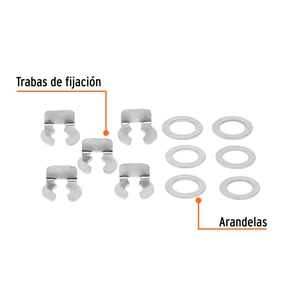 Truper Repuesto arandelas y traba de fijacion para FUM-12, 16 y 20