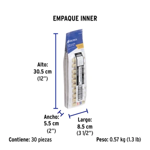 Volteck Fusible 30 A con agarradera, despachador con 10 piezas