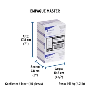Fusible 60 A, reforzado, Volteck