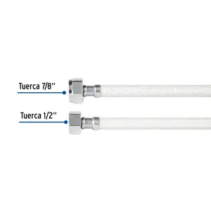 Foset Manguera p/WC, vinilo blanco, 1/2