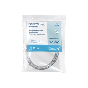 Foset Manguera p/WC, aluminio, 1/2