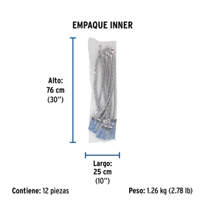 Foset Manguera p/WC, aluminio, 1/2