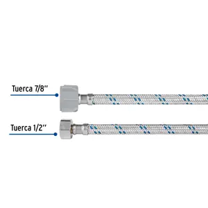 Foset Manguera p/WC, aluminio, 1/2