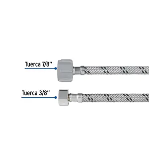 Foset Manguera p/WC, acero inox, 3/8