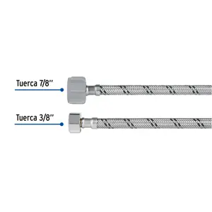 Foset Manguera p/WC, acero inox, 3/8