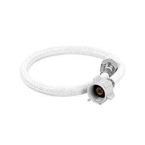 Foset Manguera p/WC vinilo blanco 1/2
