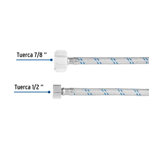 Foset Manguera p/WC, aluminio, 1/2