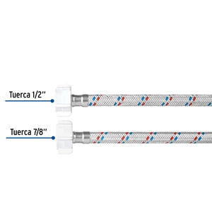 Foset Manguera p/WC, aluminio, 1/2