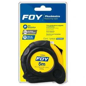 Foy-142062 / 142062 Flexómetro con carcasa anti-impacto 3 m x 1/2" Foy