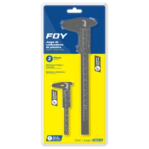Foy-142070 / 142070 Juego de calibradores pie de rey vernier plásticos 3" y 6" Foy