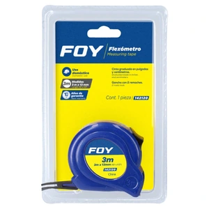 Foy-142120 / 142120 Flexómetro con carcasa de plástico azul 3 m x 1/2" Foy